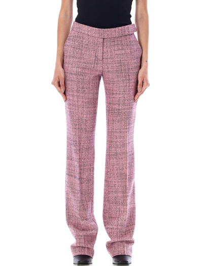 Shop Stella Mccartney Straight-leg Tweed Tailored Trousers In Rosa