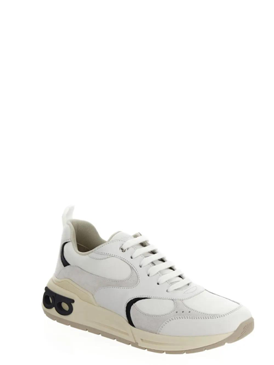 Shop Ferragamo Cosimina Low-top Sneakers In Bianco