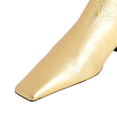Shop Khaite Marfa Metallic Effect Ankle Boots In Oro