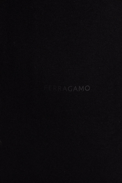 Shop Ferragamo Short-sleeved Crewneck T-shirt In Nero