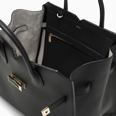 Shop Valextra Medium Black Milan Bag In Nero