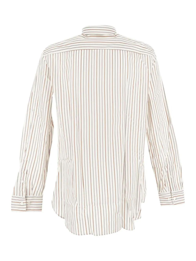 Shop Etro Stripes Shirt In Bianco/righe