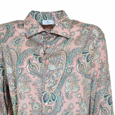 Shop Etro Paisley Printed Shirt In Beige