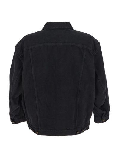 Shop Saint Laurent Oversized Long-sleeved Jacket