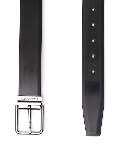 Shop Dolce & Gabbana Polished Classic Belt In Nero