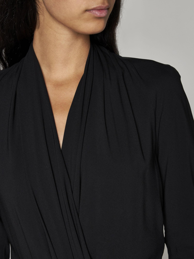 Shop Versace Viscose Bodysuit In Black