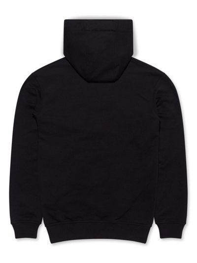 Shop Comme Des Garçons Shirt X Lacoste Logo Patch Drawstring Hoodie In Black