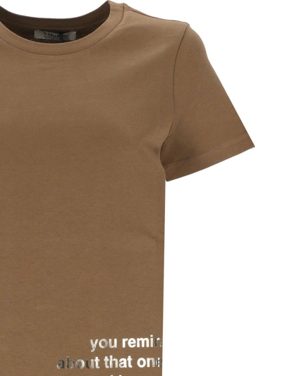 Shop 's Max Mara Printed Crewneck T-shirt In Cammello