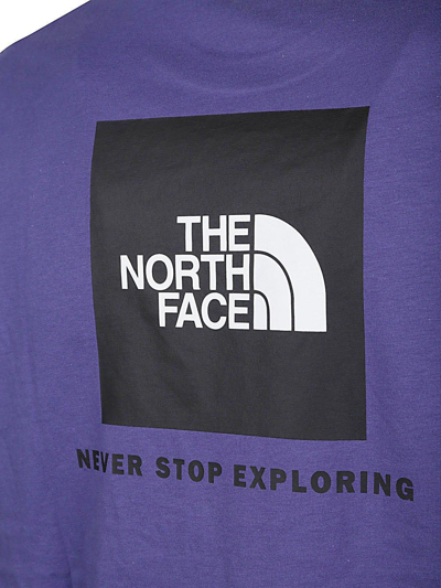 Shop The North Face Logo Patch Crewneck T-shirt In Navy