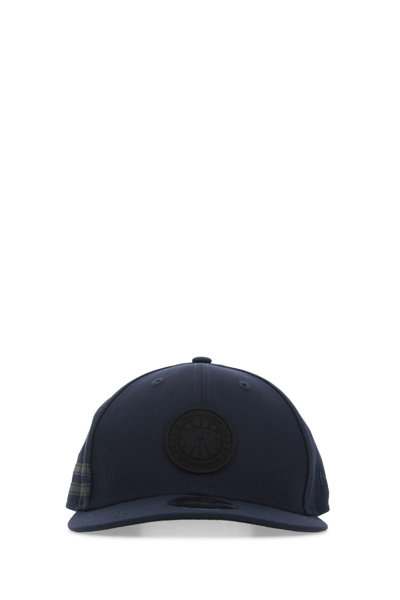 Shop Canada Goose Navy Blue Polyester Baseball Cap In Atlantic Navy