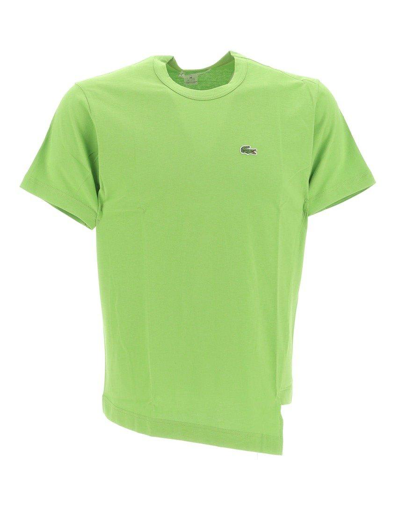Shop Comme Des Garçons Shirt X Lacoste Asymmetric-hem Crewneck T-shirt In Green