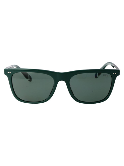 Shop Polo Ralph Lauren Eyewear Square Frame Sunglasses In Green