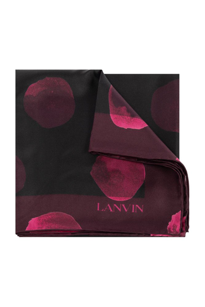 Shop Lanvin Logo Printed Scarf In Multi