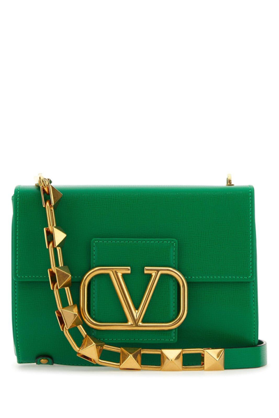 Shop Valentino Garavani Stud Sign Shoulder Bag In Verde