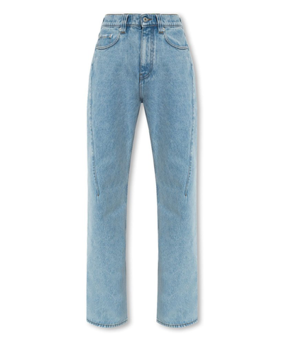Shop Y/project Straight Leg Jeans In Blue