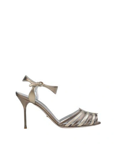 Shop Sergio Rossi Sandals In Platinum