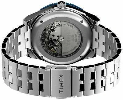 Pre-owned Timex M79 Automatic Black And Blue Bezel Tw2v25100 Watch