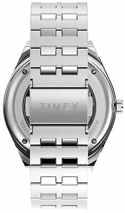Pre-owned Timex M79 Automatic Black And Blue Bezel Tw2v25100 Watch