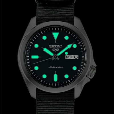 Pre-owned Seiko 5 Sports Men's Black Watch - Srpg41 Brown Dial Us Model