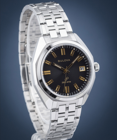 Pre-owned Bulova Jet Star Precisionist Sapphire Crystal Gray Dial 262khz 96b415