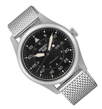 Pre-owned Seiko 5 Srph23k1 Military Automatic Stainless Steel Analog Mens Watch Wr Srph23