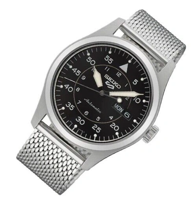 Pre-owned Seiko 5 Srph23k1 Military Automatic Stainless Steel Analog Mens Watch Wr Srph23