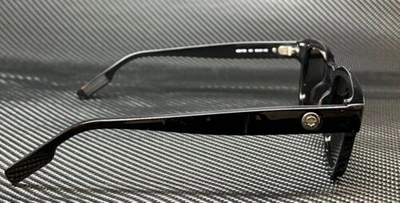 Pre-owned Montblanc Mont Blanc Mb0175s 001 Shiny Black Grey Men's 50 Mm Sunglasses In Gray