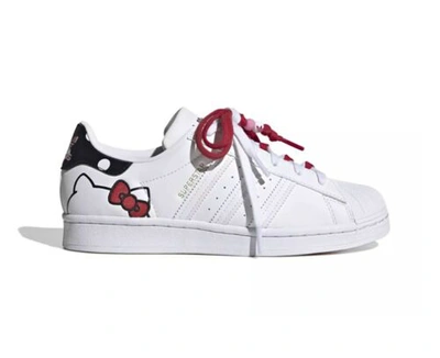 Pre-owned Adidas Originals Adidas X Hello Kitty Superstar Shoes White Us Women Size 6.5 Gw7168 - Brand