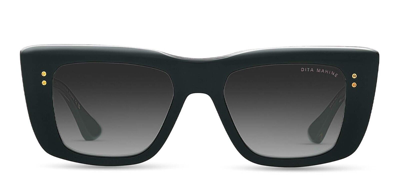 Pre-owned Fendi Dita Mahine Black And Yellow Gold/grey Shaded (dts437-a-01) Sunglasses
