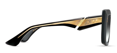 Pre-owned Fendi Dita Mahine Black And Yellow Gold/grey Shaded (dts437-a-01) Sunglasses