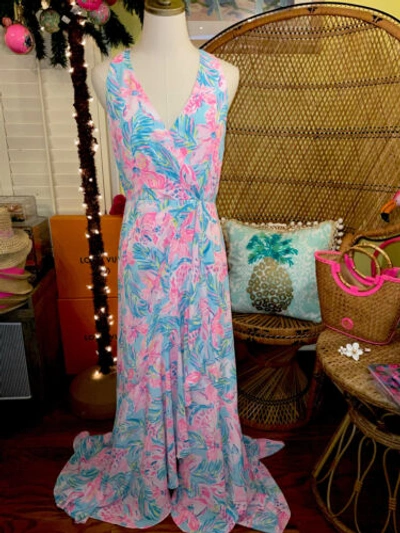 Pre-owned Lilly Pulitzer Taylee Maxi Dress Gimme The Juice ? Size 2,8,12,16 In Multicolor