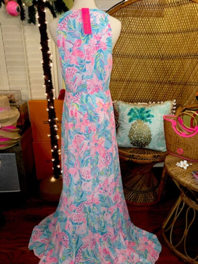 Pre-owned Lilly Pulitzer Taylee Maxi Dress Gimme The Juice ? Size 2,8,12,16 In Multicolor