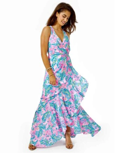 Pre-owned Lilly Pulitzer Taylee Maxi Dress Gimme The Juice ? Size 2,8,12,16 In Multicolor