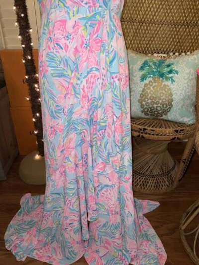 Pre-owned Lilly Pulitzer Taylee Maxi Dress Gimme The Juice ? Size 2,8,12,16 In Multicolor