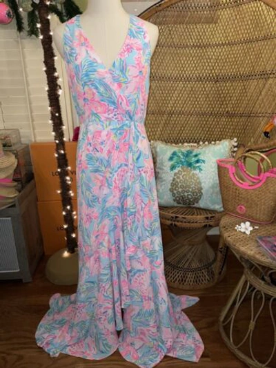 Pre-owned Lilly Pulitzer Taylee Maxi Dress Gimme The Juice ? Size 2,8,12,16 In Multicolor