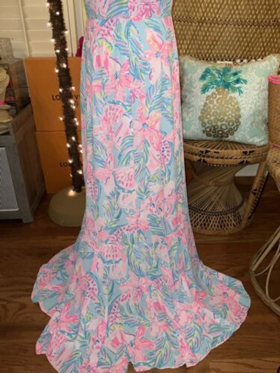 Pre-owned Lilly Pulitzer Taylee Maxi Dress Gimme The Juice ? Size 2,8,12,16 In Multicolor