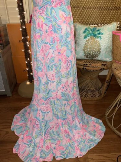 Pre-owned Lilly Pulitzer Taylee Maxi Dress Gimme The Juice ? Size 2,8,12,16 In Multicolor