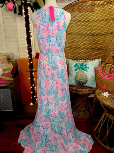 Pre-owned Lilly Pulitzer Taylee Maxi Dress Gimme The Juice ? Size 2,8,12,16 In Multicolor