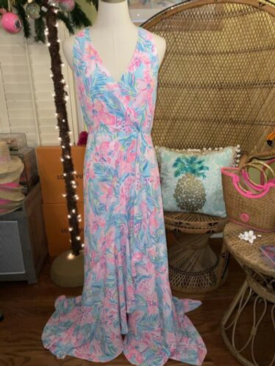 Pre-owned Lilly Pulitzer Taylee Maxi Dress Gimme The Juice ? Size 2,8,12,16 In Multicolor