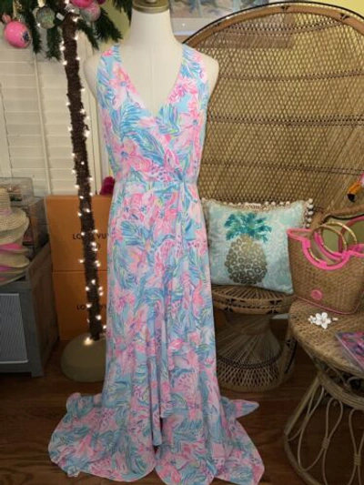 Pre-owned Lilly Pulitzer Taylee Maxi Dress Gimme The Juice ? Size 2,8,12,16 In Multicolor