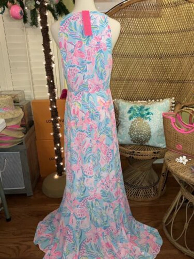 Pre-owned Lilly Pulitzer Taylee Maxi Dress Gimme The Juice ? Size 2,8,12,16 In Multicolor