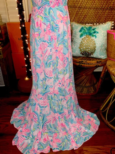 Pre-owned Lilly Pulitzer Taylee Maxi Dress Gimme The Juice ? Size 2,8,12,16 In Multicolor