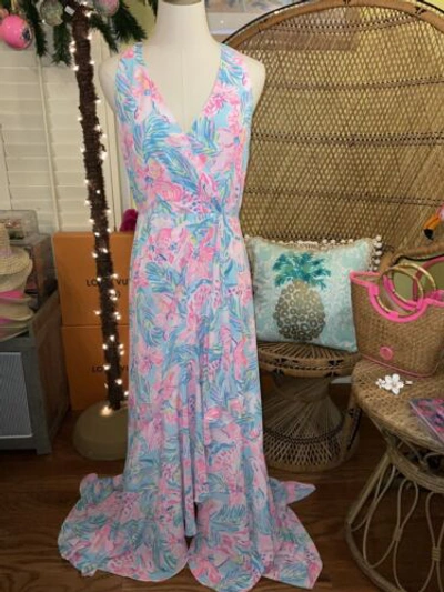 Pre-owned Lilly Pulitzer Taylee Maxi Dress Gimme The Juice ? Size 2,8,12,16 In Multicolor