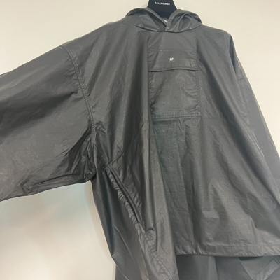 Pre-owned Yeezy Gap Engineered By Balenciaga Coated Cotton Anorak Black 472890-00