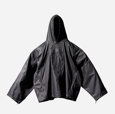 Pre-owned Yeezy Gap Engineered By Balenciaga Coated Cotton Anorak Black 472890-00