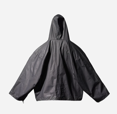 Pre-owned Yeezy Gap Engineered By Balenciaga Coated Cotton Anorak Black 472890-00