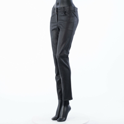 Pre-owned Givenchy 2200$ Skinny Pants Trousers In Black Nappa Leather