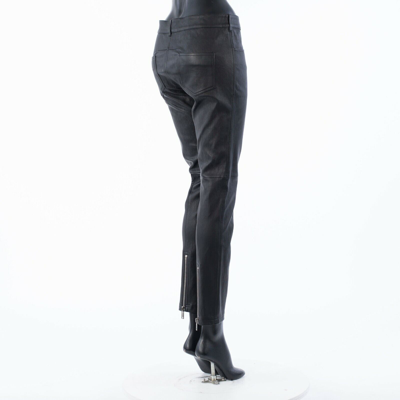 Pre-owned Givenchy 2200$ Skinny Pants Trousers In Black Nappa Leather