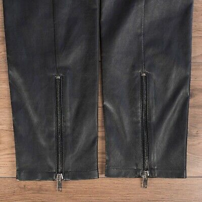 Pre-owned Givenchy 2750$ Pants Trousers With Zip Pockets In Black Nappa Leather