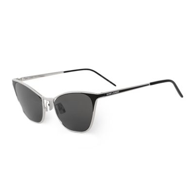 SAINT LAURENT Pre-owned Cat-eye Sunglasses Sl409-001-55 In Gray